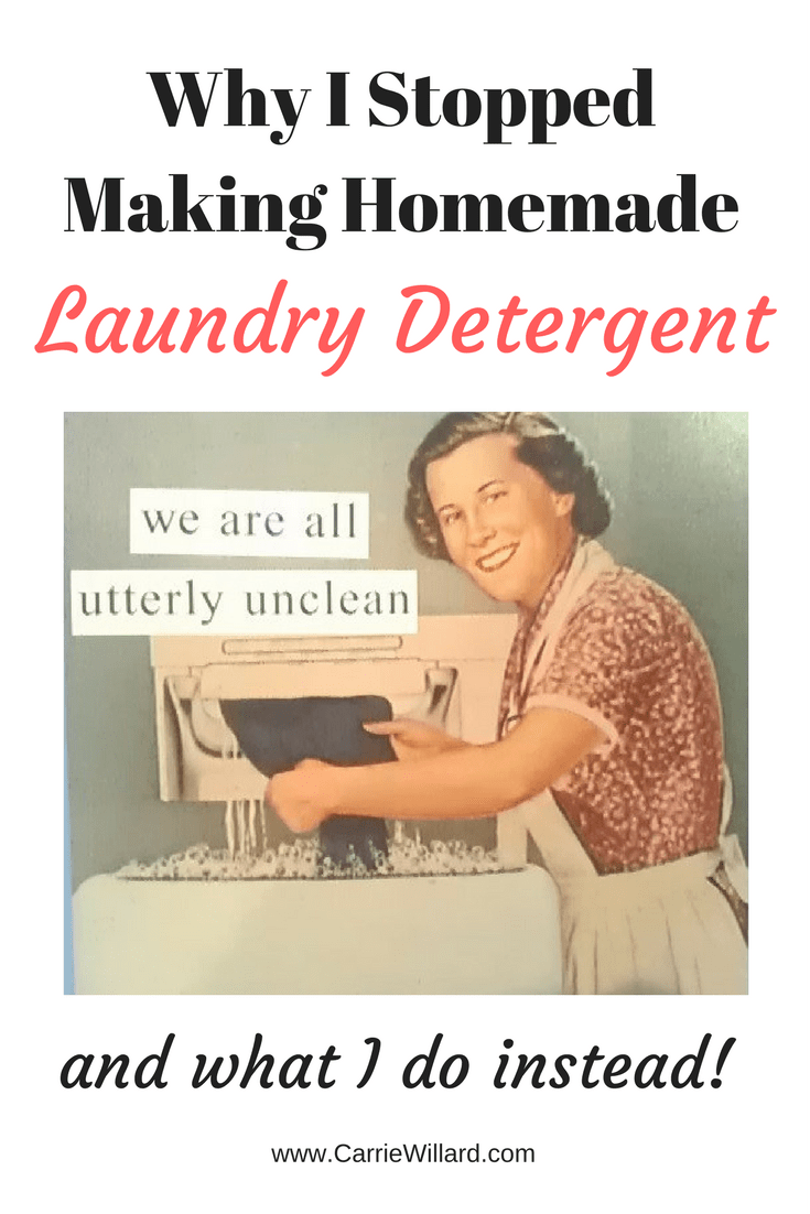 Why I don't make homemade laundry detergent