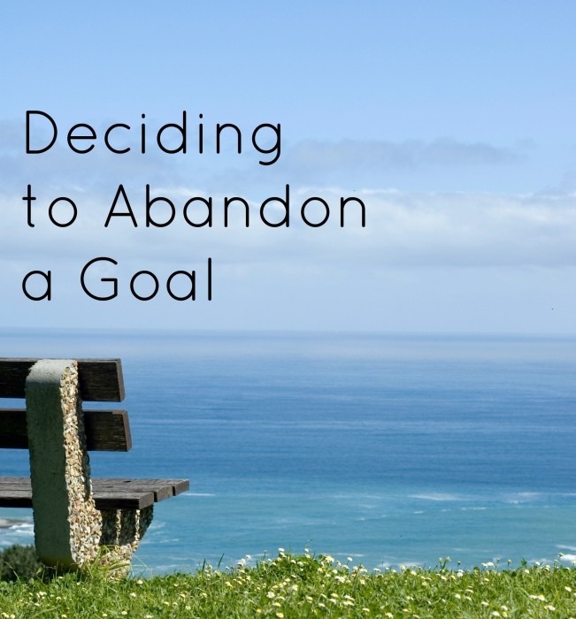 abandon goal