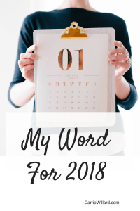 My Word for 2018