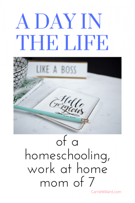 Homeschooling, work at home mom of 7: A day in the life