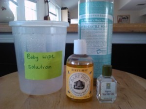 homemade baby wipes solution