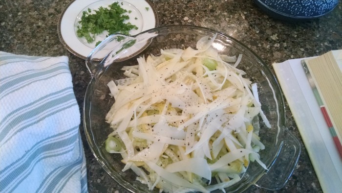 fennel, parmesan and pear salad