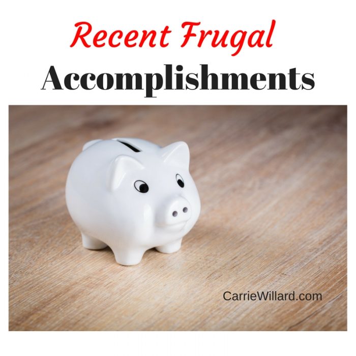 Recent Frugal Accomplishments
