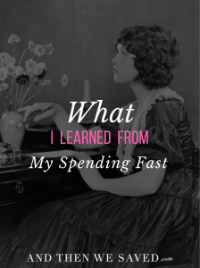 What I learned from a spending fast